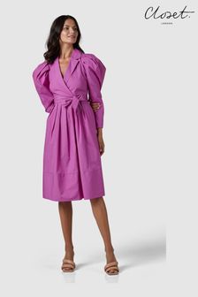 Closet Pink London Wrap Midi Dress (P81686) | €82