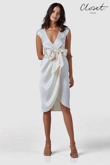 Closet Cream London Tie Waist Dress (P81689) | ₪ 466
