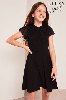 黑色 Dobby 袖 - Lipsy擰花領口蝴蝶袖連身裙 (P82263) | NT$1,070 - NT$1,420