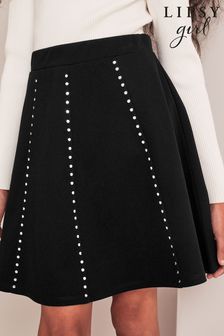 Lipsy Black Studded Skirt (P82313) | $36 - $53