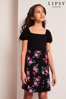Lipsy Black Puff Sleeve Square Neck Dress (P82350) | €16 - €22