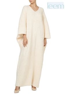 leem Cream Boucle Knit Kaftan Maxi Dress (P82445) | €54