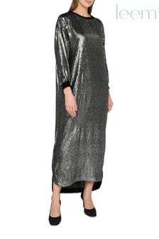 leem Silver Sequined Kaftan Maxi Dress (P82503) | €92