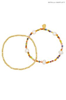 Estella Bartlett Gold Two Pack Bracelets Beads (P83048) | €15.50
