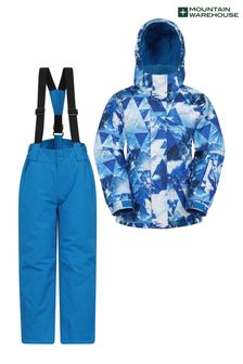 Mountain Warehouse Blue Kids Ski Jacket and Pant Set (P83549) | €102