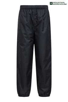 Mountain Warehouse Black Waterproof Fleece Lined Kids Trousers (P83552) | €51