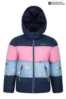 Mountain Warehouse Dark Pink Kids Printed Padded Jacket (P83634) | €60