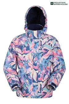Mountain Warehouse Purple Snowdrop Printed Kids Ski Jacket (P83698) | €71