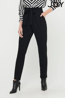 JDY Black High Waist Tapered Trousers (P83758) | 32 €