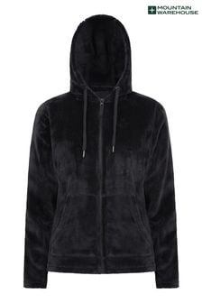 Mountain Warehouse Black Snaggle Womens Full Zip Hooded Fleece (P83995) | 158 QAR