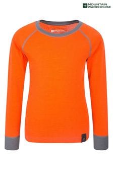 Pomarańczowy - Ciepła bluza dziecięca Mountain Warehouse Merino (P84028) | 118 zł