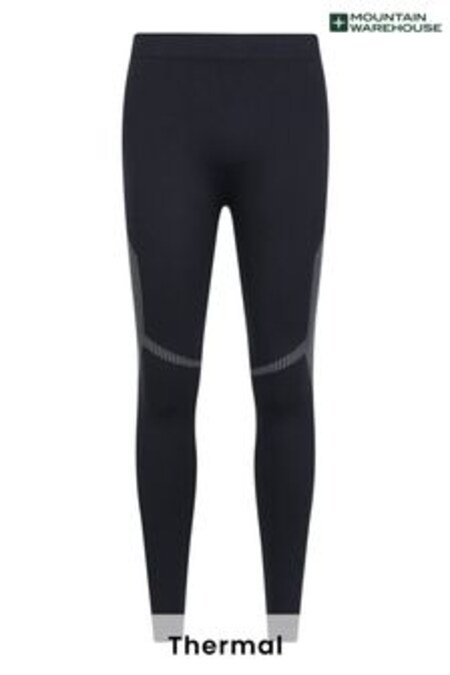 Mountain Warehouse Black Freestyle Mens Seamless Thermal Pants (P84089) | €30
