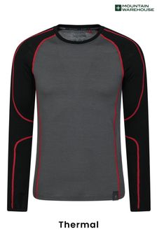 שחור - חולצה תרמית לגברים עשויה צמר מרינו דגם Asgard של Mountain Warehouse (P84096) | ‏128 ₪