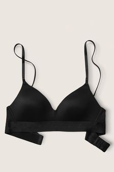 Victoria's Secret PINK Pure Black Smooth Lightly Lined Non Wired T-Shirt Bra (P84125) | €33