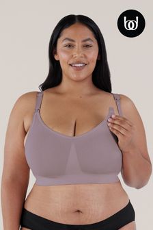 رمادي - حمالة صدر بدون حواف مستدامة بقالب كامل للرضاعة/الحوامل Body Silk من Bravado (P84742) | 19 ر.ع