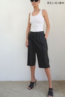 Religion Tailored Shorts aus Lederimitat mit Taschen (P84918) | 81 €