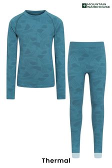 סט חולצה ומכנסיים תרמיים ספורטיביים ללא קו-תפר של Mountain Warehouse - ילדים (P85906) | ‏161 ‏₪