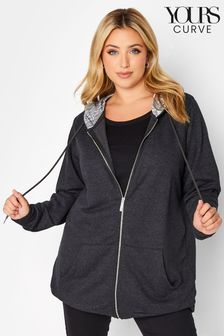 Yours Curve Grey Contrast Lining Sweatshirt (P85971) | 32 €