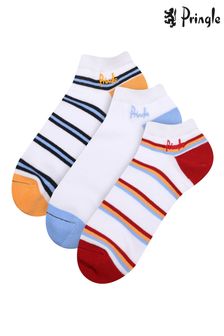 Pringle White 3PK Secret Trainer Socks (P86019) | ₪ 38