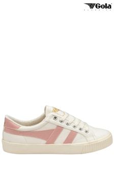 Gola Off White/Chalk Pink Ladies' Tennis Mark Cox Canvas Lace-Up Trainers (P86148) | ₪ 256