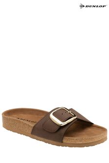 Dunlop Brown Ladies Buckle Slider Sandals (P86567) | 40 €