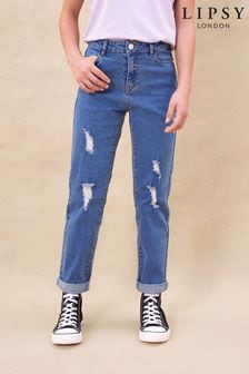Lipsy Blue Rip Mom Jeans (P88587) | INR 2,426 - INR 3,087
