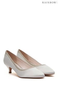 Rainbow Club Ivory Wedding Bobbie Cone Heeled Bridal Court Shoes (P88597) | 332 zł
