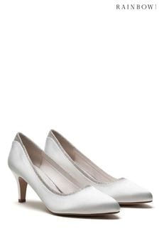Rainbow Club Ivory Wedding Jara Wide Fit Shimmer Court Bridal Shoes (P88602) | 70 €