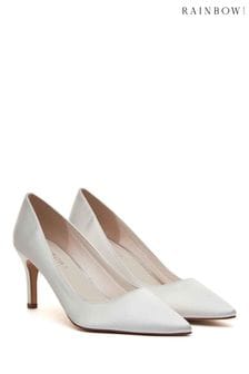 Rainbow Club Ivory Wedding Morgan Satin Court Bridal Shoes (P88603) | 297 zł