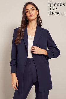 Friends Like These Navy Edge to Edge Tailored Blazer (P88627) | INR 4,135