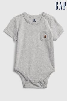 Gap Grey Pocket Short Sleeve Baby Bodysuit (P89249) | €4.50