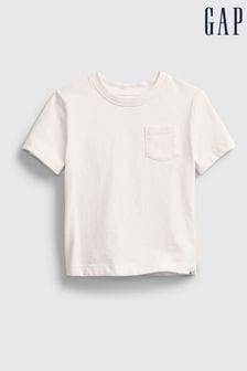 Gap White Pocket Short Sleeve Crew Neck T-Shirt (6mths-6yrs) (P89268) | €9