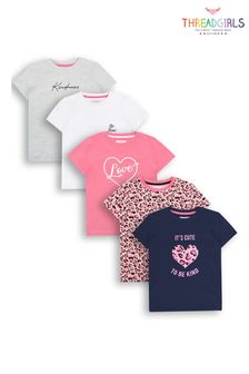 Threadgirls Pink 5 Pack Cotton T Shirts (P89582) | 32 €