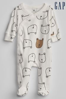 Alb - Pijama întreagă cu Bebeluși urs Gap Brannan (P89670) | 122 LEI