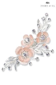 Ivory & Co Silver Spirit Crystal Pastel Enamelled Dainty Flower Clip (P90008) | €55