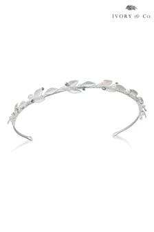 Ivory & Co Silver Crystal And Pearl Enamelled Leafy Band (P90015) | €96