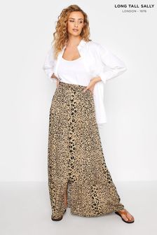 Long Tall Sally Brown Animal Print Maxi Skirt (P90136) | €40