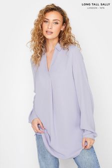 Long Tall Sally Purple Washed Twill Shirt (P90148) | ₪ 149