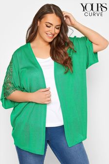 Yours Curve Green Kimono Sleeve Cardigan (P90246) | 36 €