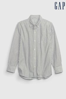 Gap Blue Kids Stripe Cotton Long Sleeve Oxford Shirt (P91076) | €13.50