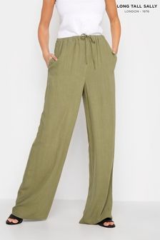 Long Tall Sally Green Linen Blend Trouser (P91092) | €40