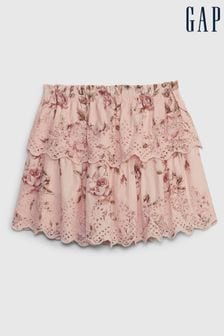 Gap Pink LoveShackFancy Girls Floral Flippy Skirt (P91206) | €27