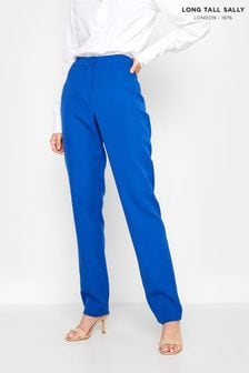 Long Tall Sally Blue Scuba Slim Leg Trouser (P92220) | €20