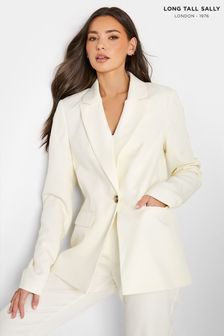 Long Tall Sally White Scuba Crepe Blazer (P92223) | €31