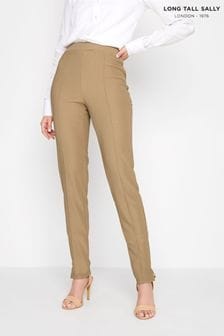 Long Tall Sally Brown Ribbed Slim Leg Trouser (P92224) | €38