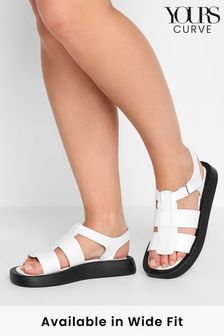 Yours Curve White Limited Wide-Fit Fisherman Sandal (P92291) | 36 €