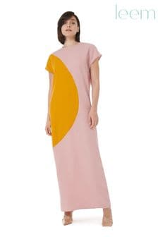 leem Pink Contrast Circle Panel Dress (P92848) | €63