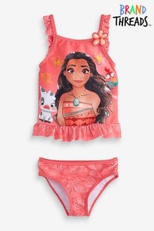 Brand Threads Mädchen Disney Moana Badeanzug aus Recycling-Polyester, Alter 1–7 Jahre (P92922) | 16 €