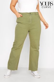 Yours Curve Green Wide Leg 5 Pocket Jean (P93094) | €20
