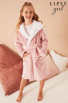 Lipsy Pink Borg Lined Dressing Gown (P93107) | $53 - $66